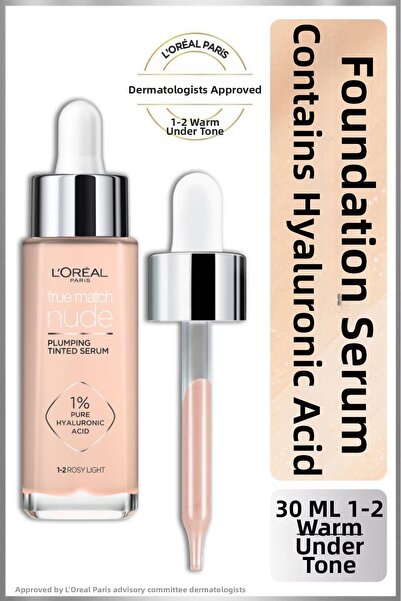 L'Oreal Paris True Match Nude Fondöten Serum 1-2 Rosy Light