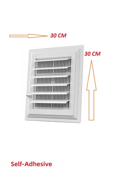 PANJURMEN Menfez 30 X 30 Bathroom Toilet Ventilation Shutter White Foldable