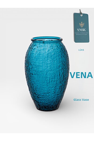 YNSK فخامة |   فينا |   مزهرية زجاجية مستوردة على الطراز الاسكندنافي 24 سم