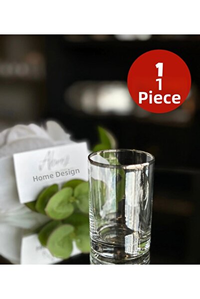 ABROZ HOME DESIGN 1 كوب ماء للقهوة - مع شريط فضي