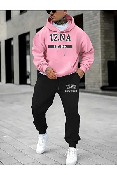 DİVİN Unisix Printed I Oversized Sweatahırt -Eşofman Altı 2Li Takım