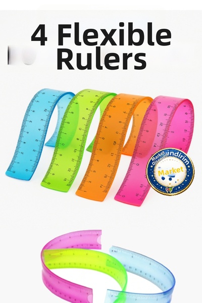 nistabolje 4 τεμάχια εύκαμπτος χάρακας ανθεκτικός χάρακας που δεν σπάει 30 εκ...