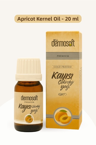 Plus Dermosoft Apricot Kernel Oil 20 ml – Cold Pressed Natural Herbal Oil for...
