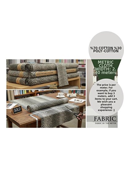 ayçiçek home 1 Meter 46 Thread Akfi̇l Fabric 2.40 Width Bedding Fabric Metera...