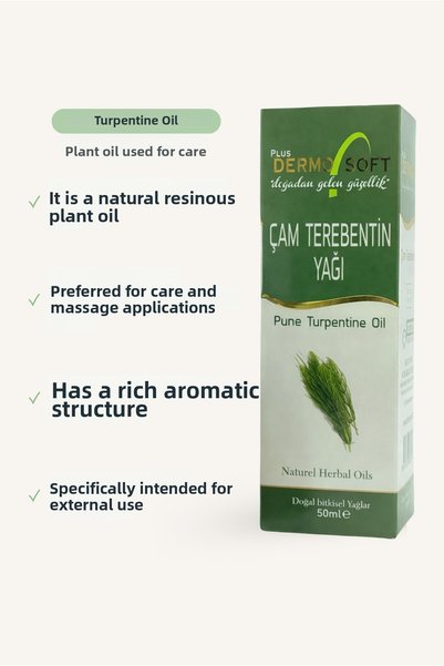 Plus Dermosoft Pine Turpentine Oil 50 ml – Natural Resinous Herbal Care Oil, for Massage and Cosmetic Use
