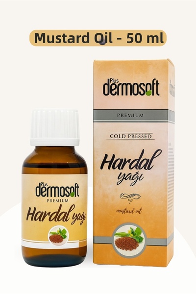 Plus Dermosoft زيت الخردل المعصور على البارد 50 مل - زيت طبيعي للعناية بالأعش...