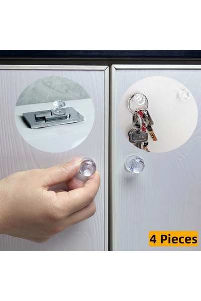 Livenda 4 bucăți de butoane adezive multifuncționale cu design cristal