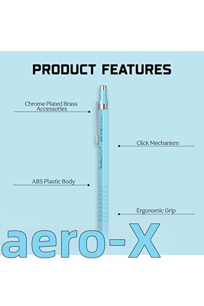 Nacario NrcrioShop Aero-X Versatil 0.7 ملم أزرق فاتح 1201248