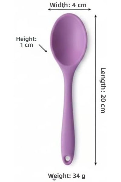 Nacario NrcrioShop ملعقة سيليكون + طقم ملاعق طعام من السيليكون مكون من قطعتين...