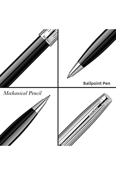 Nacario قلم حبر جاف NrcrioShop Oscar 39 متعدد الاستخدامات، أسود كروم 1201248