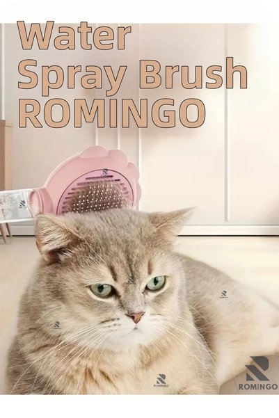 Romingo مشط رذاذ الماء، مشط القطط، مشط الكلاب، مشط تجميع شعر القطط، مشط تجميع شعر الكلاب، مشط تدليك القطط