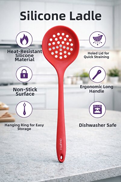 Single Hard-Tipped Colander Heat Resistant Fireproof Non-Stick