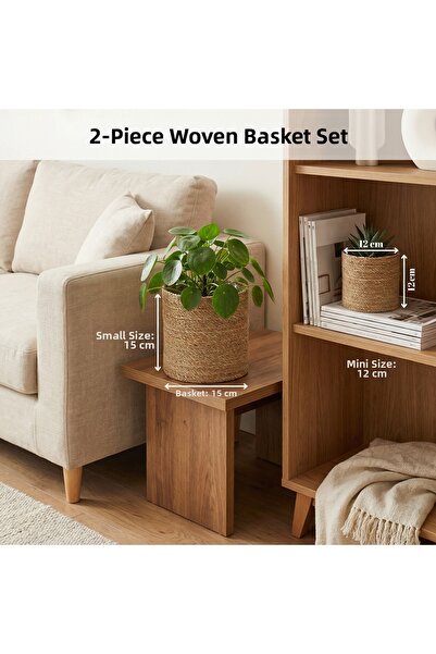 sever ithalat مجموعة منظمات صغيرة من الخوص مكونة من قطعتين - لسطح المكتب والم...