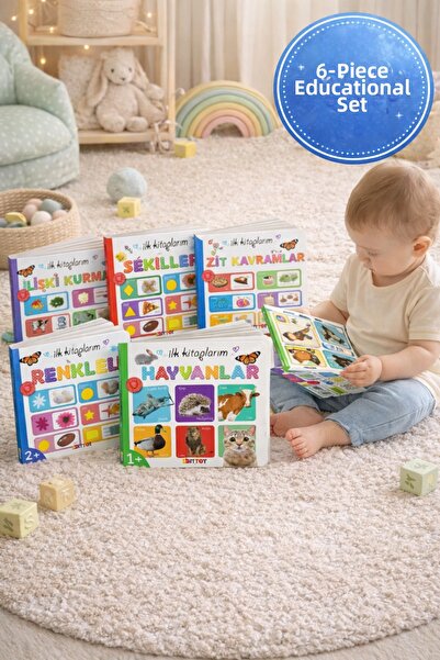 TOYFEST مجموعة كتب تعليمية أولى مكونة من 6 كتب |   كتاب للأطفال عن الألوان وا...