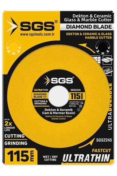 SGS Sgs2245 Cam-Dekton-Ceramic-Marble Precision Diamond Cutter 115 mm