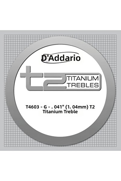 Daddario T4603 Classical Guitar Single String,T2 Series,Titanium Trebles,Clas...
