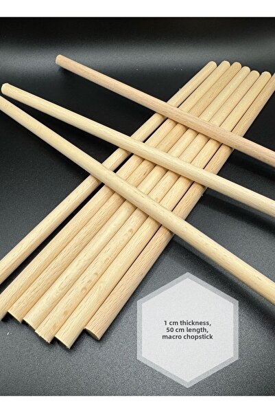 Fiolimore 1 سم سمك 50 سم طول قضيب مكرامية خام 3 قطع كافيلا هوبي رود