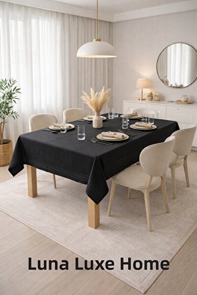 Luna Luxe Home Νόα |   Τραπεζομάντηλο Colber με ρίγες σε απλό σχέδιο (160x220cm)