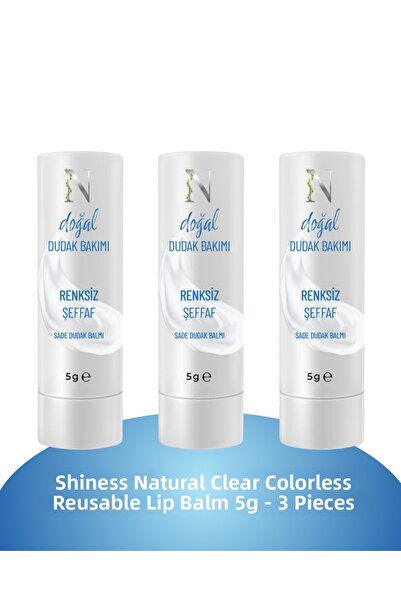 Shiness Natural Lip Balm Edible Plain 5 Gr 3-Pack
