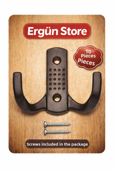 Ergün Dotted Coat Rack Cloakroom Wardrobe Clothes Hanger Black Metal Furnitur...