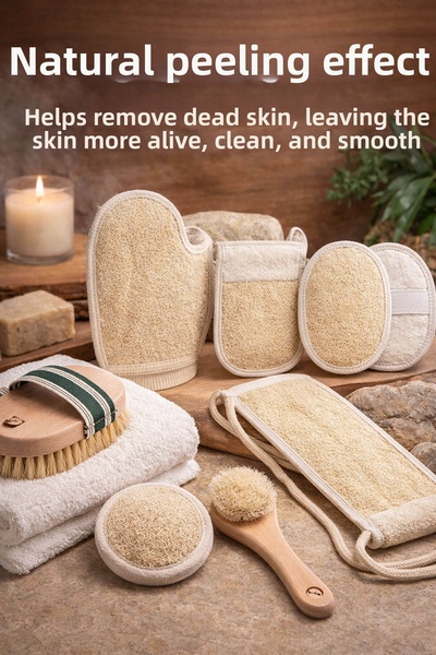 Elif Mira مجموعة العناية الطبيعية الكاملة المكونة من 8 قطع - فرشاة شعر الخيل ...