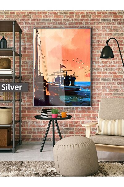 Harika bir ev Hari̇kabi̇rev |   Modern Marine Steamer Model | Framed Tempered...