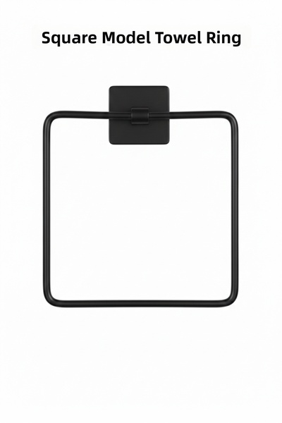 tesitay Square Towel Holder, Black Color