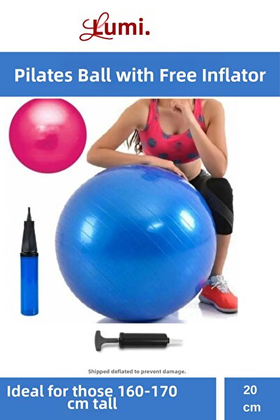 Lumieres Special Durable Inflatable Mini Gymball 20cm Black Pilates Yoga Exer...