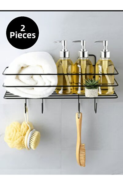 CocoVia SET DE 2 Cârlige metalice adezive Organizator pentru baie Organizator...