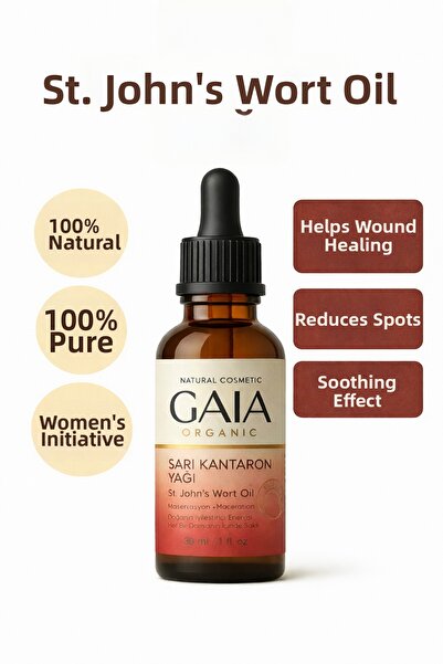 Gaia Organic زيت نبتة سانت جون – زيت طبيعي لإصلاح البشرة وتهدئتها والعناية به...