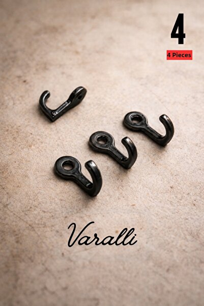 Varalli أسود - 4 قطع من حاملات التسبيح المزخرفة وخطافات التعليق المعدنية صغير...