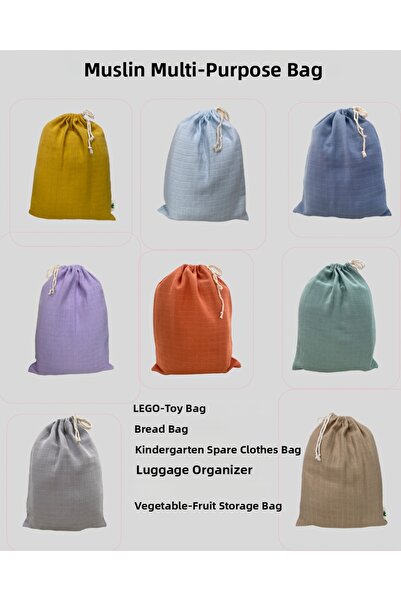 bubb hubb حقيبة من الموسلين العضوي متعددة الأغراض، مصنوعة من القطن بنسبة 100%...