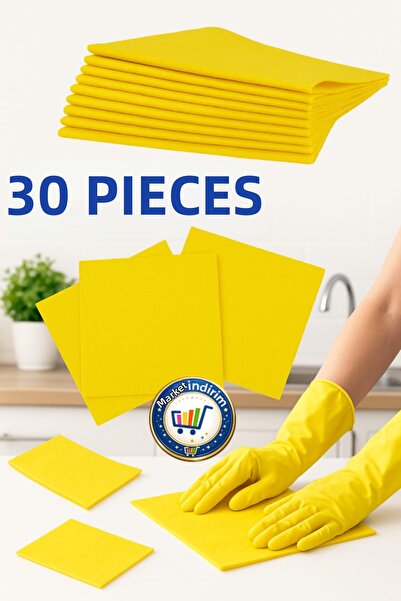 nistabolje 30 bucăți cârpă de curățare cârpă generală de bucătărie cârpă galb...