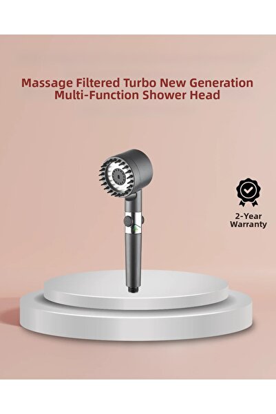 Fırsatkolik Shower Head with Filter and Massage Function, with On/Off Button