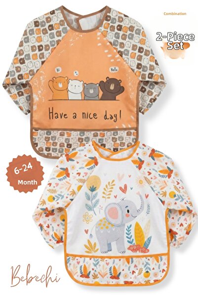 Bebechi 2-Piece Long Sleeve Wearable Elephant-Teddy Bear Pattern Liquid-Proof...