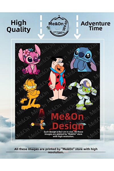 Me&On WEAR طباعة شخصيات الرسوم المتحركة على القماش والجلد، ورق طباعة قابل للك...