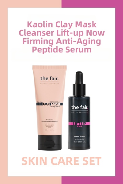 the fair. مجموعة قناع طين الكاولين ومصل الببتيد - تنظيف المسام 100 مل و 30 مل