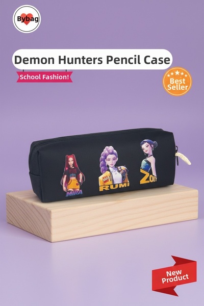 BYBAG Demon Hunters K-Pop Special Series Anime Pencil Case High Capacity Wate...