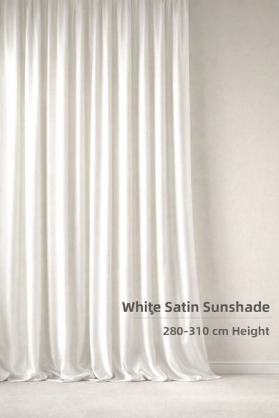 SHY TEKSTİL Luxury 1St Class Custom Made Elegance White Satin Sunshade 280-31...