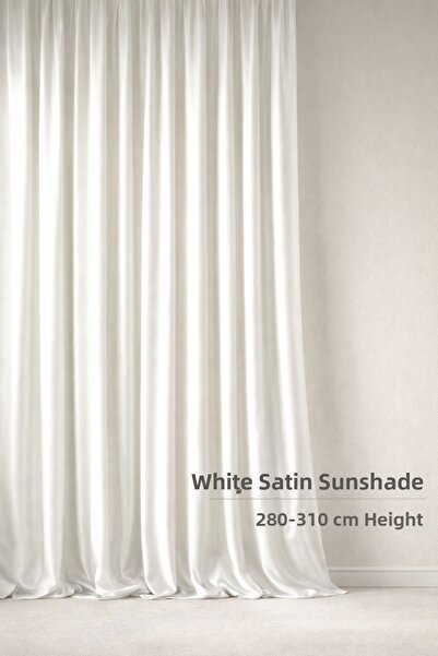 SHY TEKSTİL Luxury 1St Class Custom Made Elegance White Satin Sunshade 280-31...