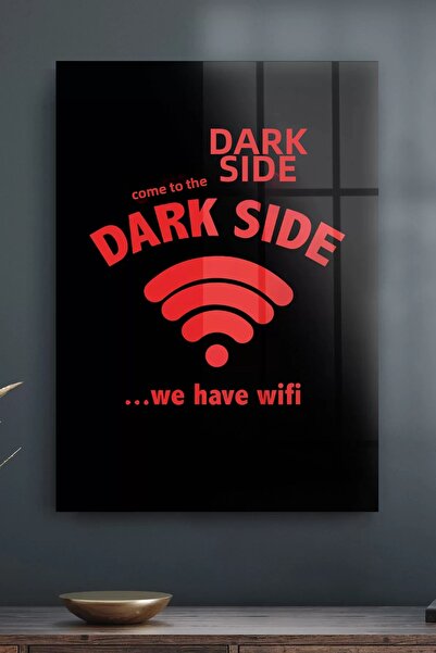 Decovetro Tablă de sticlă cu textul Dark Side