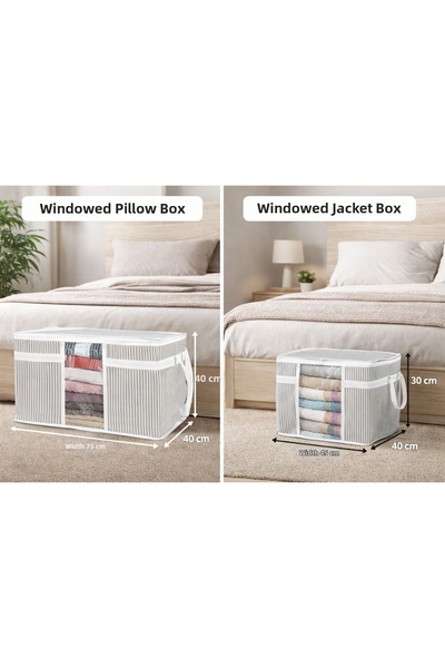 PONÇİK BEBEK Θήκη για μαξιλάρια και ρούχα με παράθυρο + Θήκη για πουλόβερ με ...