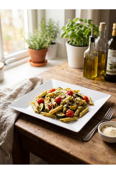 INNOX طبق تقديم مربع من البولي كربونات مقاس 23 سم |   ليس من الميلامين |   مج...