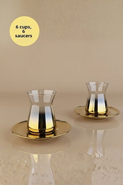 rova tr Titanium Coated 6-Person Tea Cup Set