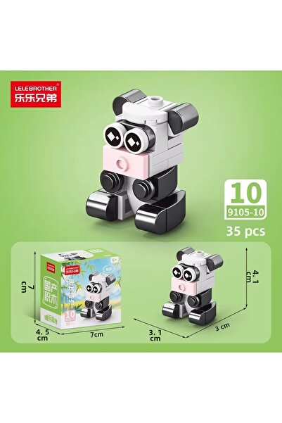 synshop Panda Animals 35 Pieces Bricks Decorative 3D Puzzle Building Block Toy