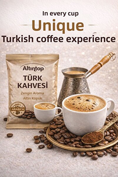 ALTINTOP Traditional Turkish Coffee |   Rich Aroma – Golden Foam |   100 Grams