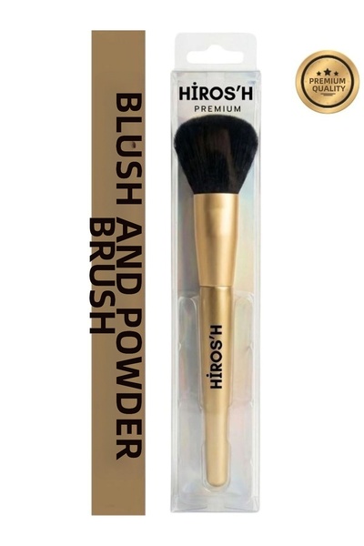 HİROS'H Gold Premium Blush and Powder Makeup Brush