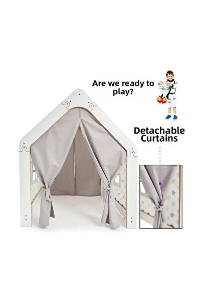 Muhcu Home بيت ألعاب خشبي كبير للأطفال