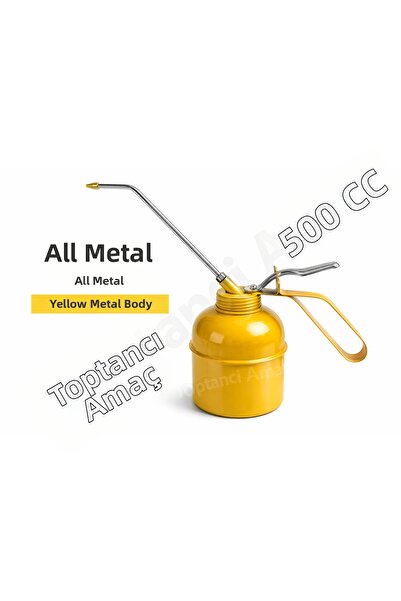 Toptancı Amca 500 Cc All-Metal Yellow Oil Pot – Long Pipe, Trigger, Detachabl...