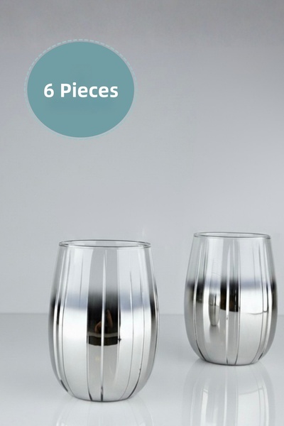 rova tr Botanica Series Special Design Glass Cup Set for 6 People - Water Gla...